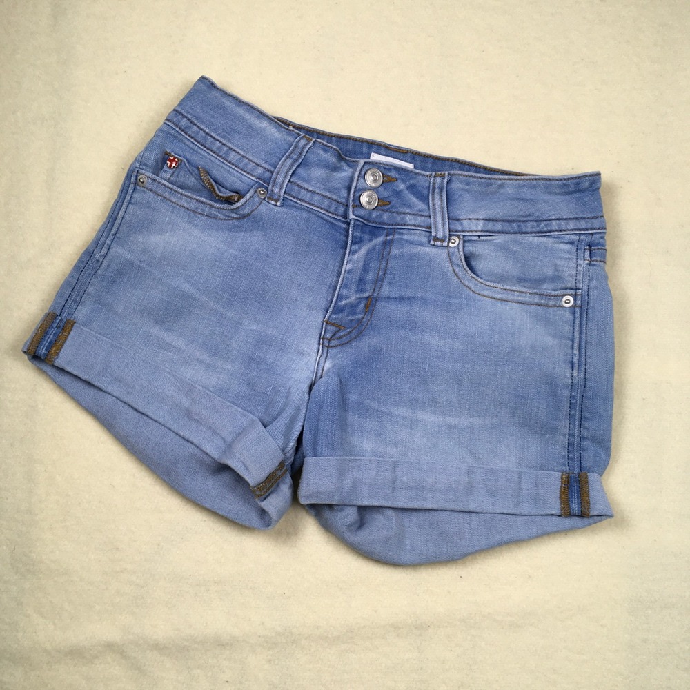 Light Blue Denim Cuffed Women’s Shorts